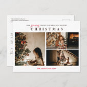 Growing Family 3 Foto Frohe Weihnachtspostkarte Postkarte (Vorne/Hinten)