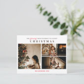 Growing Family 3 Foto Frohe Weihnachtspostkarte Postkarte (Stehend Vorderseite)