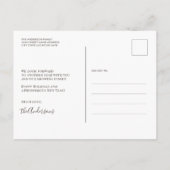 Growing Family Foto Frohe Weihnachten Postkarte (Rückseite)