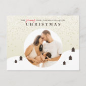 Growing Family Foto Frohe Weihnachten Postkarte (Vorderseite)