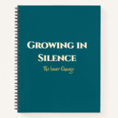 Growing in Silence Motivational Journal Minimalist Notizblock (Vorderseite)