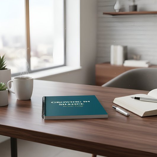 Growing in Silence Motivational Journal Minimalist Notizblock