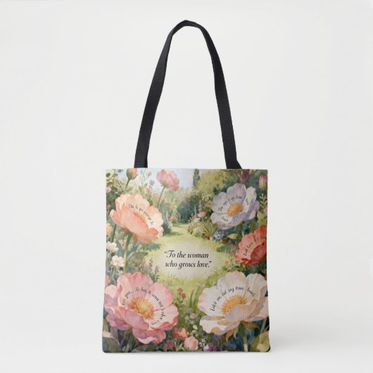 Growing Love: Botanical Mom Tote Tasche (Vorderseite)