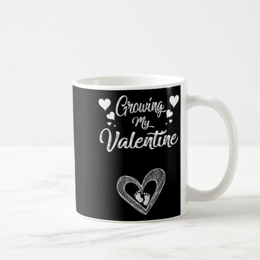 Growing My Valentine Pregnancy New Mom Valentines  Kaffeetasse (Rechts)