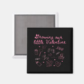 Growing Our Little Valentine Pregnancy Announcemen Magnet (Vorderseite/Rückseite)