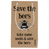 Growing Seeds Rustikale Papiertaschen - Rett der B Kleine Geschenktüte (Vorderseite)