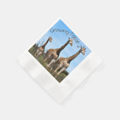 Growing Tall Safari Art Serviette (Ecke)