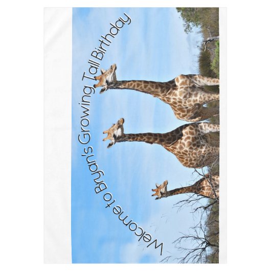 Growing Tall Safari Table Art Tischdecke (Vorderseite)