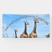 Growing Tall Safari Welcome Banner (Horizontal)
