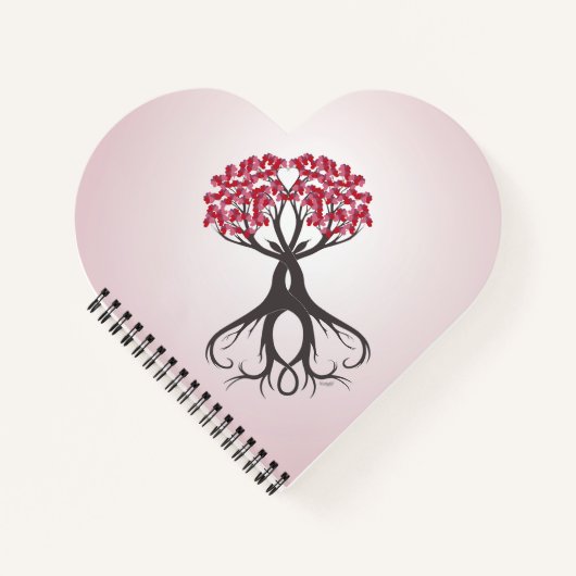 Growing Together with Liebe Heart Shaping Notebook Notizblock (Vorderseite)