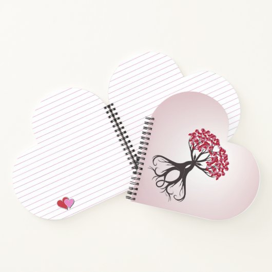 Growing Together with Liebe Heart Shaping Notebook Notizblock (Innenseite)