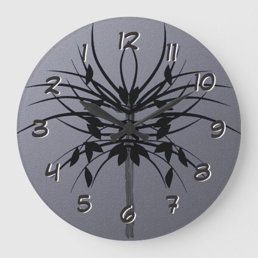 Growing - Turn Back the Time Backwards Clock Große Wanduhr (Vorderseite)