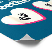 Growing Two Little Sweethearts Valentines Pregnanc Poster (Ecke)