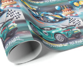 Growing Up To Fast Boy Birthday Party Geschenkpapier (Rolleneckpunkt)