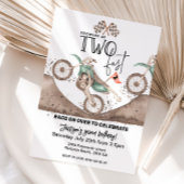 Growing up TWO FAST Dirt Bike 2nd birthday invite Einladung