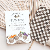 Growing Up Two Fast Monster Truck Birthday Einladung