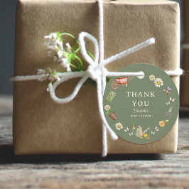 Growing with Love Round Thank You Round Geschenkanhänger