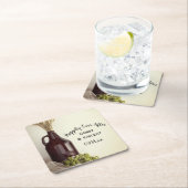 Growler, Hopfen und Brauerei Rechteckiger Pappuntersetzer (Vor Ort)