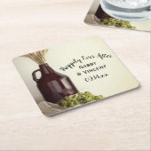 Growler, Hopfen und Brauerei Rechteckiger Pappuntersetzer (angewinkelt)