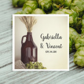 Growler, Hopfen und Brauerei Serviette