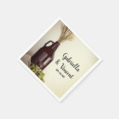 Growler, Hopfen und Brauerei Serviette (Ecke)