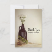 Growler Hops Daisies Brewery Wedding Vielen Dank Dankeskarte (Vorderseite)