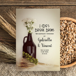 Growler, Hops und Daisies Brewery Wedding Dreifach-gefaltete Programmkarte