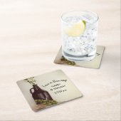 Growler, Hops und Daisies Brewery Wedding Square P Rechteckiger Pappuntersetzer (Vor Ort)