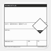 Growler & Keg wiederverwendbare Eigenmarken Quadratischer Aufkleber (Vorderseite)