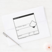 Growler & Keg wiederverwendbare Eigenmarken Quadratischer Aufkleber (Umschlag)