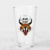 Growling Caracal Bad Cat Glas (Rückseite)