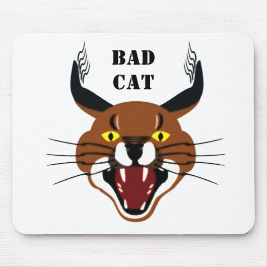 Growling Caracal Bad Cat Mousepad (Vorne)