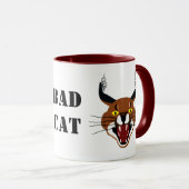 Growling Caracal Bad Cat Tasse (VorderseiteRechts)