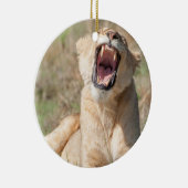Growling Lioness Keramik Ornament (Rechts)