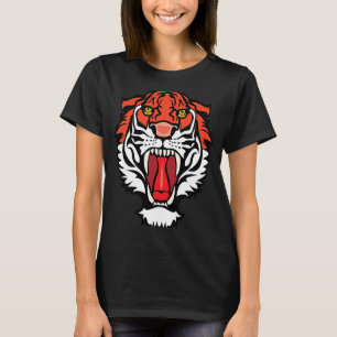 Growling Mouth Open Bengalisch Tiger Birthday Men T-Shirt