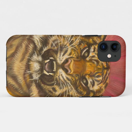 Growling Tiger Porträtklemme Case-Mate iPhone Hülle (Rückseite (Horizontal))