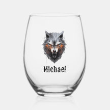 Growling Wolf Personalized