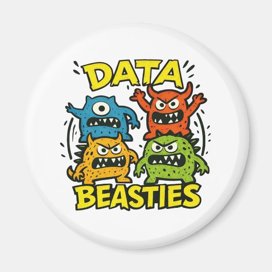 Growly Data Beasties Magnet (Vorne)