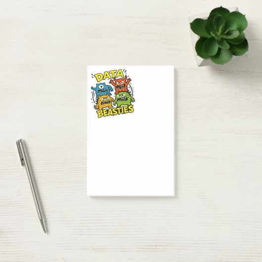 Growly Data Beasties Post-it® Notizen (Büro)