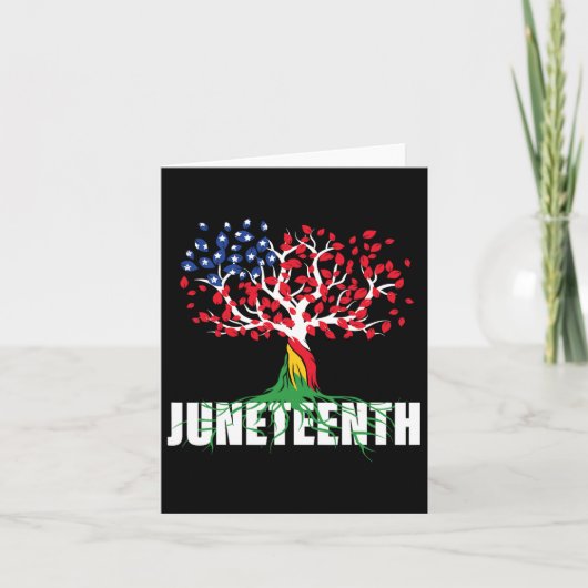 Grown African Root Tree Juneteenth Black Freedom Karte (Vorderseite)
