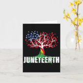 Grown African Root Tree Juneteenth Black Freedom Karte (Gelbe Blume)