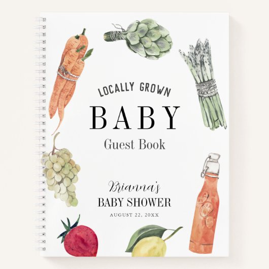 Grown Baby Bauern Market Gästebuch Notizblock (Vorderseite)