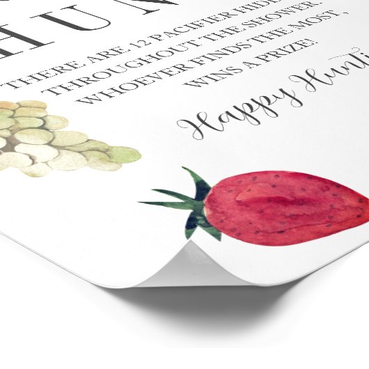 Grown Baby Bauern Market Schnuller Hunt Poster (Ecke)