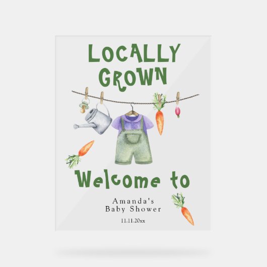 Grown Baby - Begrüßungsbaby-Dusche Acrylschild (Vorderseite)