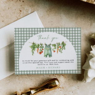 Grown Baby Dankeschön-Kartensatz Green Veg Dankeskarte