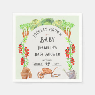 Grown Baby , Farmer's Market Baby Shower Serviette