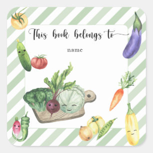 Grown Baby Shower Exlibris - Dieses Buch gehört Quadratischer Aufkleber