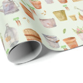 Grown Baby Shower Garden Muster Geschenkpapier (Rolleneckpunkt)