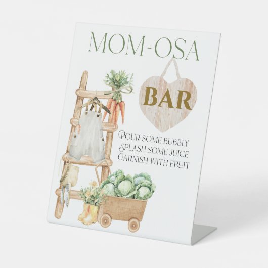 Grown Baby Shower Momosa Bar Sockelschild (Vorderseite)