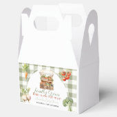 Grown Fresh Market Baby Shower Gingham Geschenkschachtel (Geöffnet)